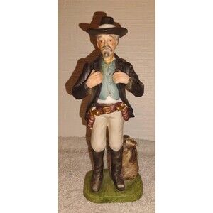 Western Gunfighter Gambler 7.5" Figurine Series Numbered Vintage Black Waist Hat